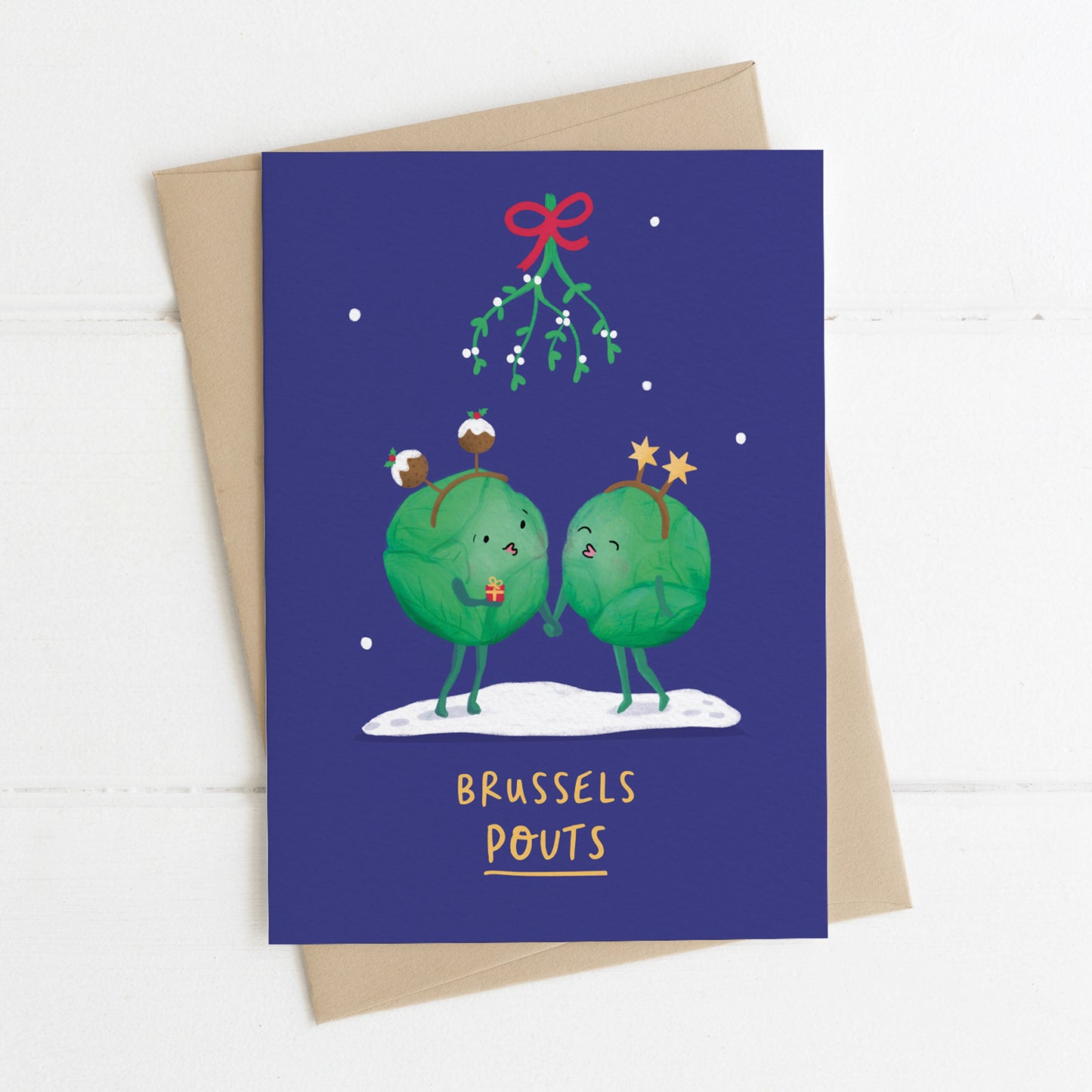 Brussels Pouts Christmas Card