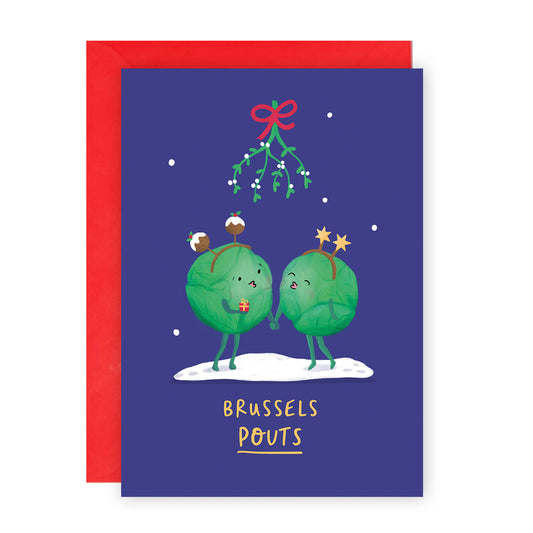 Brussels Pouts Christmas Card