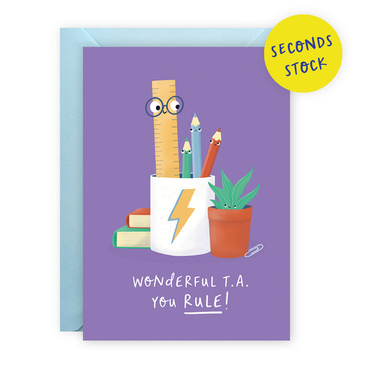SECONDS: TA Teacher Thanks Card