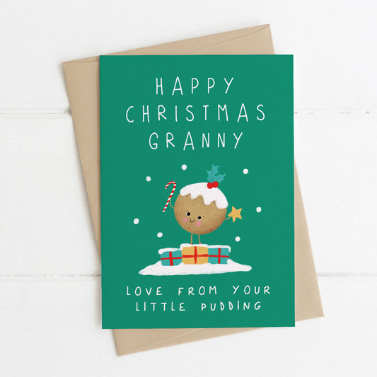 Granny's Little Pud Xmas Card