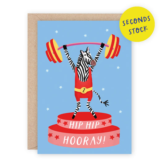 SECONDS: Zebra Circus Kids Card
